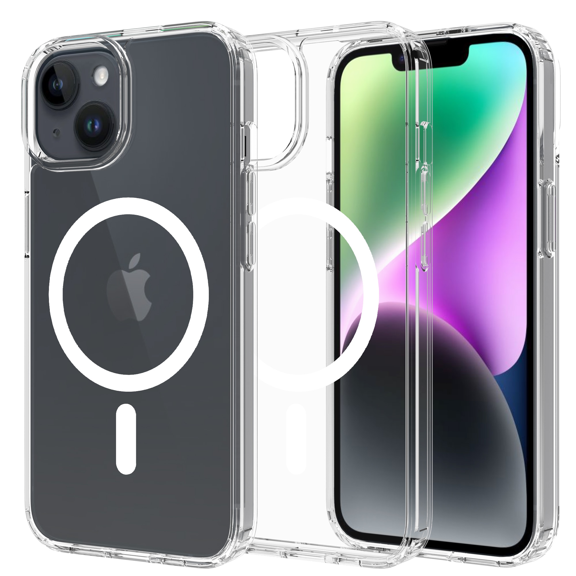 Cover ibride con MagSafe iPhone 13 Trasparente