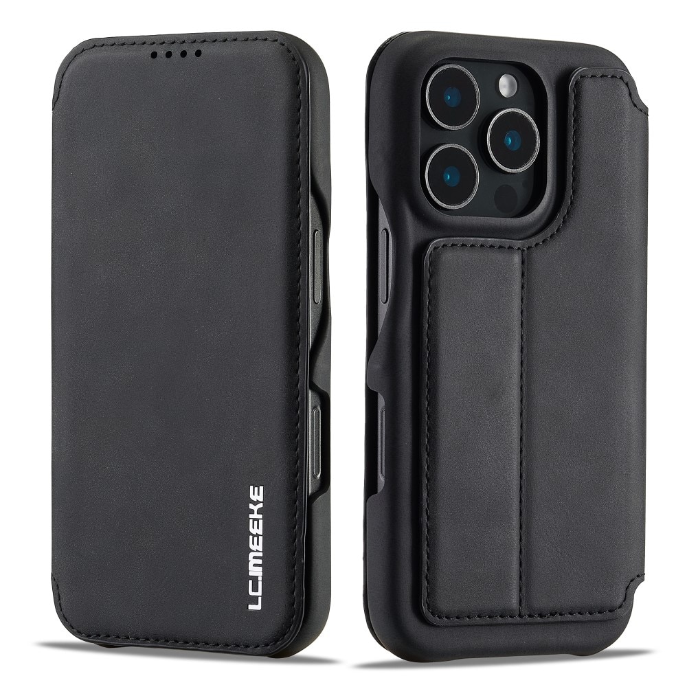 Custodie a portafoglio sottili iPhone 16 Pro nero