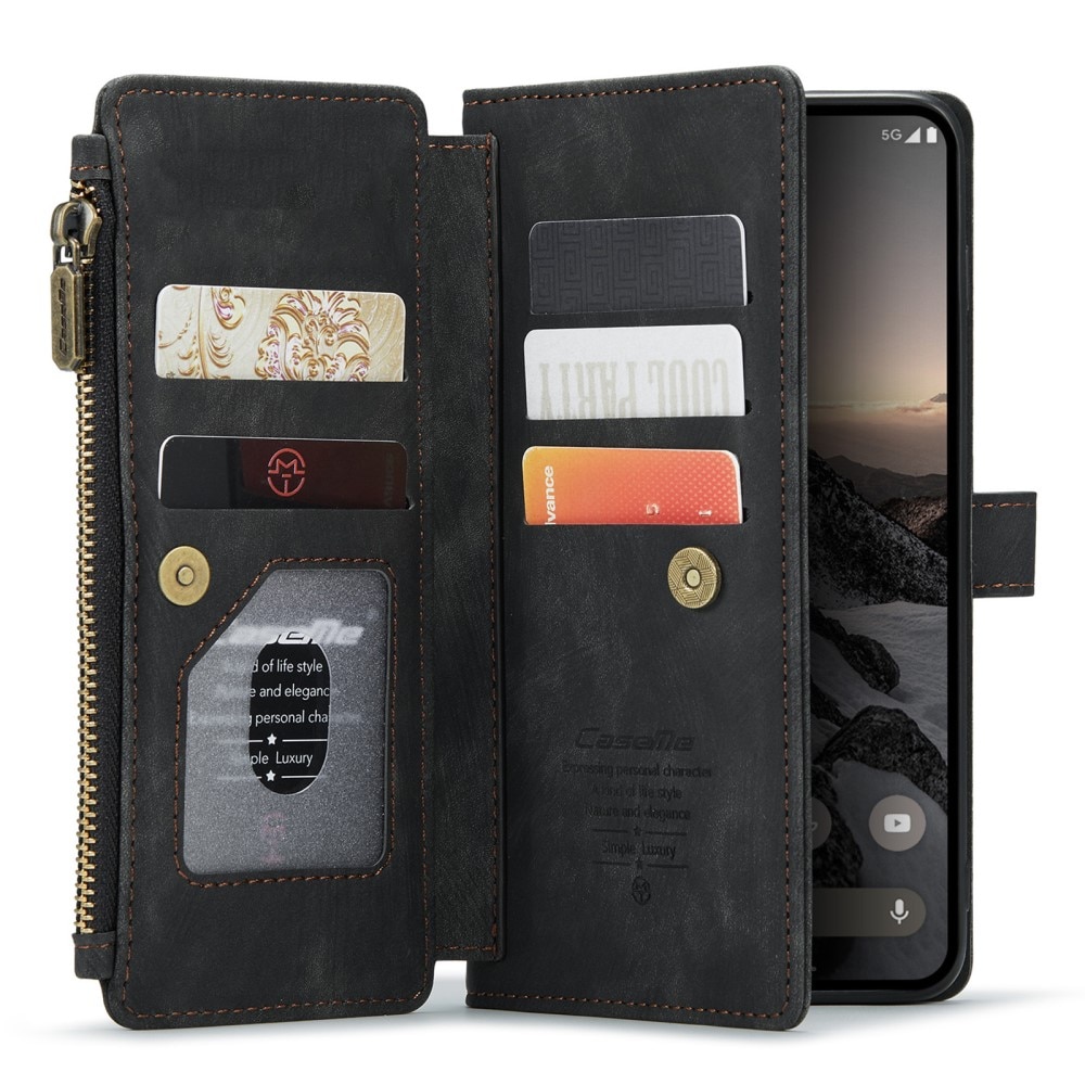 Custodie a portafoglio Zipper Google Pixel 10 Pro Nero