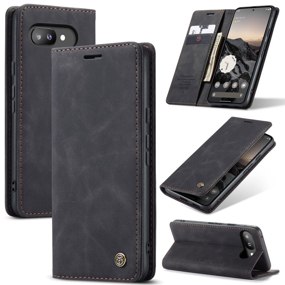 Custodie a portafoglio sottili Google Pixel 9a Nero