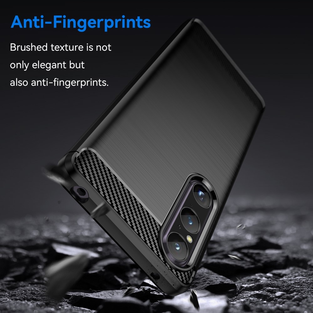 Cover TPU Brushed Sony Xperia 1 V Nero