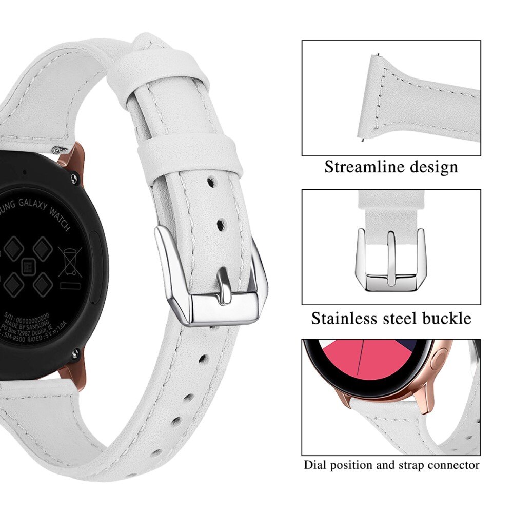 Cinturino sottile in pelle Withings ScanWatch Nova Bianco