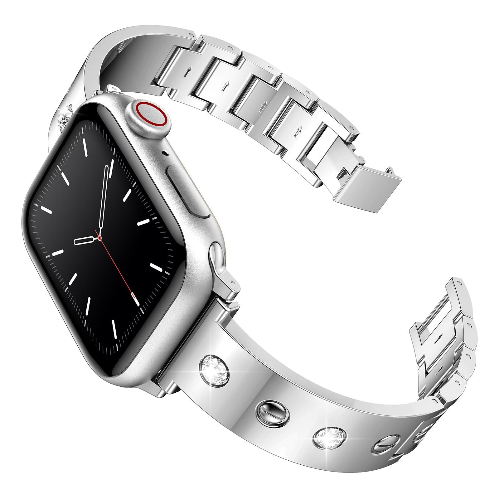 Cinturino Bangle Diamond Apple Watch 38mm, d'argento