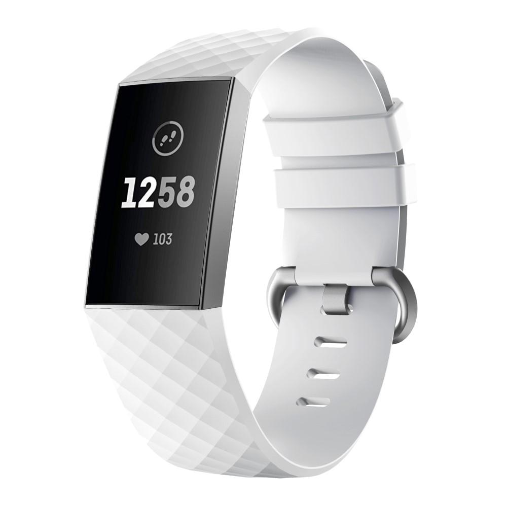 Cinturino in silicone per Fitbit Charge 3/Charge 4, Bianco