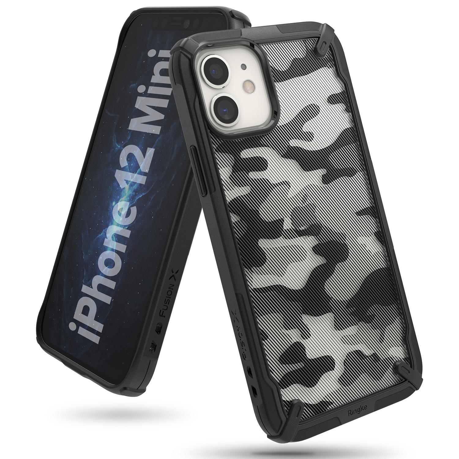 Cover Fusion X iPhone 12 Mini Camo Black
